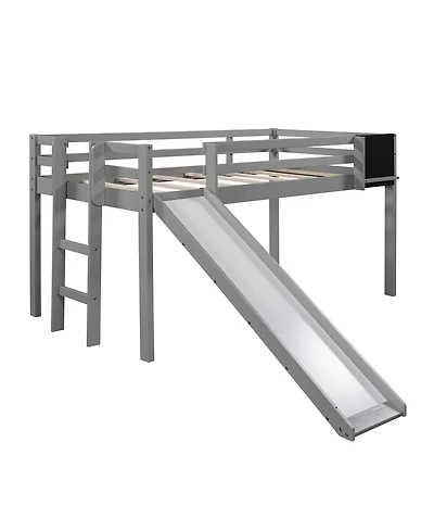 Loft Bed with Slide and Chalkboard – Perfect for Creative Play & Sleep