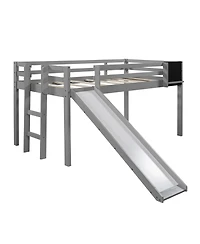 Loft Bed with Slide and Chalkboard – Perfect for Creative Play & Sleep