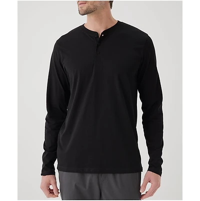 Pact Men's Organic Cotton Softspun Long Sleeve Henley