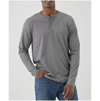 Pact Men's Organic Cotton Softspun Long Sleeve Henley