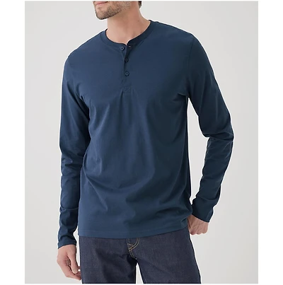 Pact Men's Organic Cotton Softspun Long Sleeve Henley