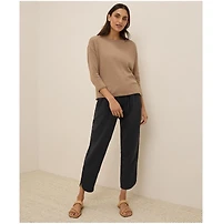 Pact Women's Organic Cotton Coastal Double Gauze Tapered Pull-On Pant