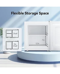 Zafro 1.1 Cu. Ft. Small Upright Freezer – This compact mini freezer features removable shelves, an adjustable thermostat, and a reversible door