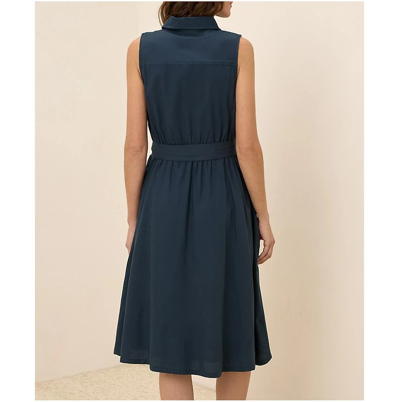 Pact Women's Organic Cotton Sunset Lightweight Cotton Sleeveless Shirtdress