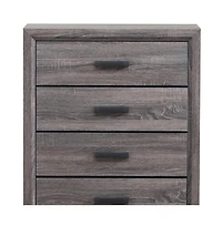 Solid Wood Five-Drawer Chest for Bedroom Storage and Organization