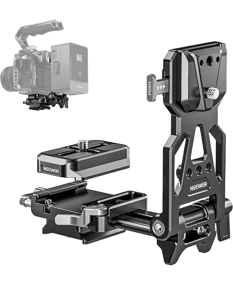 Neewer Foldable V Mount Battery Plate with Arca Type Camera Baseplate for RS4 RS3 Gimbal & Tripod, Lightweight Dslr Camera Video Rig Compatible with S