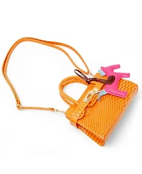 Tiny Treats + Zomi Gems Girls Crocodile Pony Handbag, Orange
