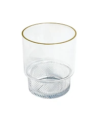 Abode Homewares Stax Optic Twist Goblet Glasses, Set of 6