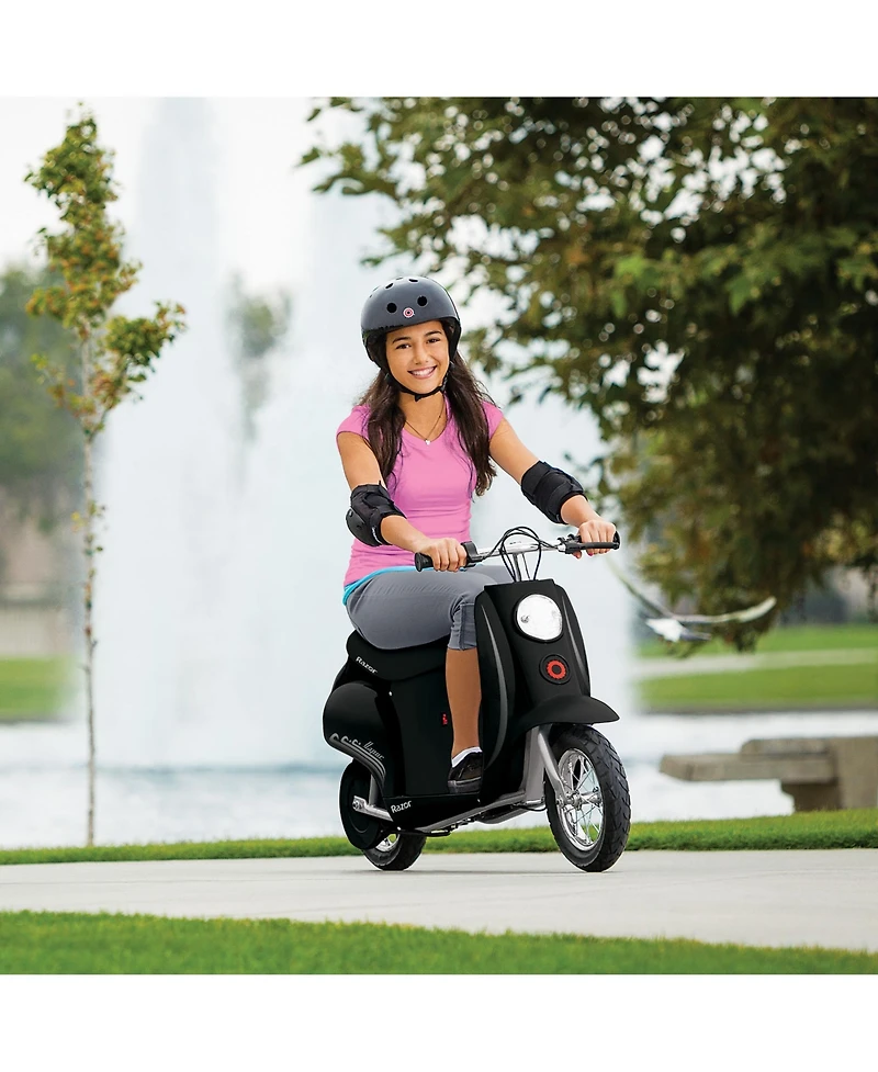 Razor Pocket Mod Miniature Euro 24 Volt Electric Retro Scooters, 1 Red & 1 Black
