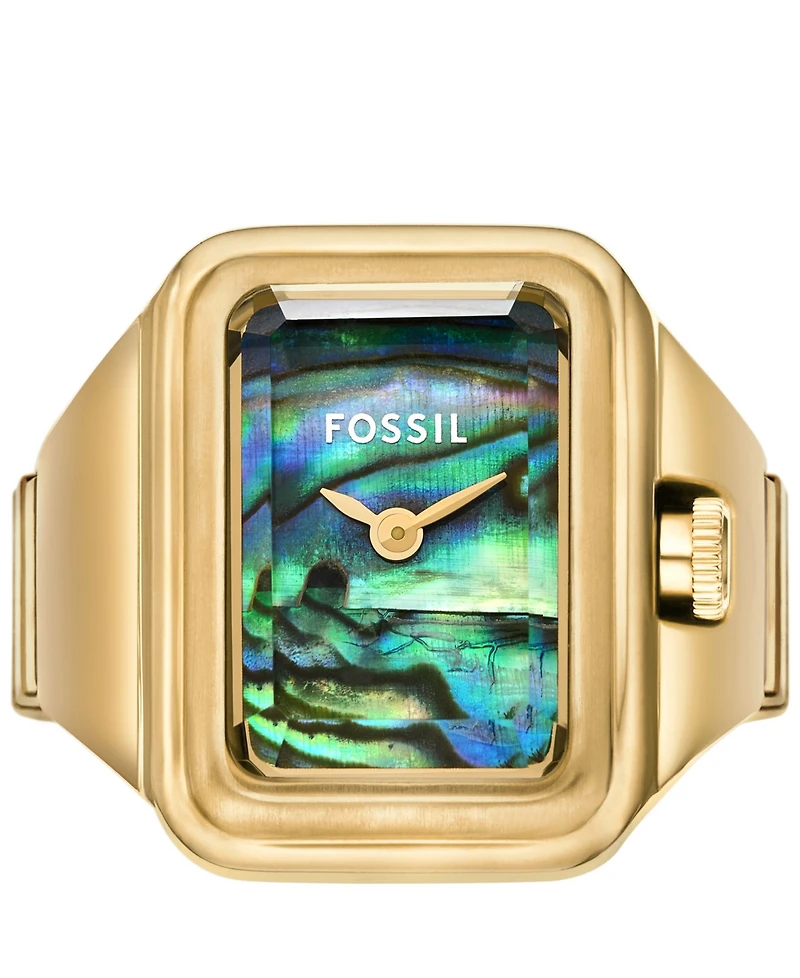 Fossil Women's Raquel Two-Hand Stainless Steel Ring Watch, 14mm