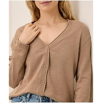 Pact Women's Organic Cotton Classic Fine Knit V-Neck Cardigan