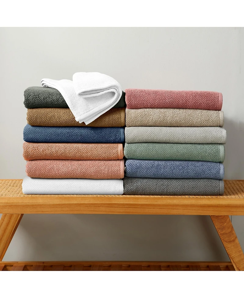 Linery & Co. Cotton Textured -Piece Bath Towel Set