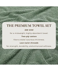 Linery & Co. Cotton Textured 4-Piece Bath Towel Set