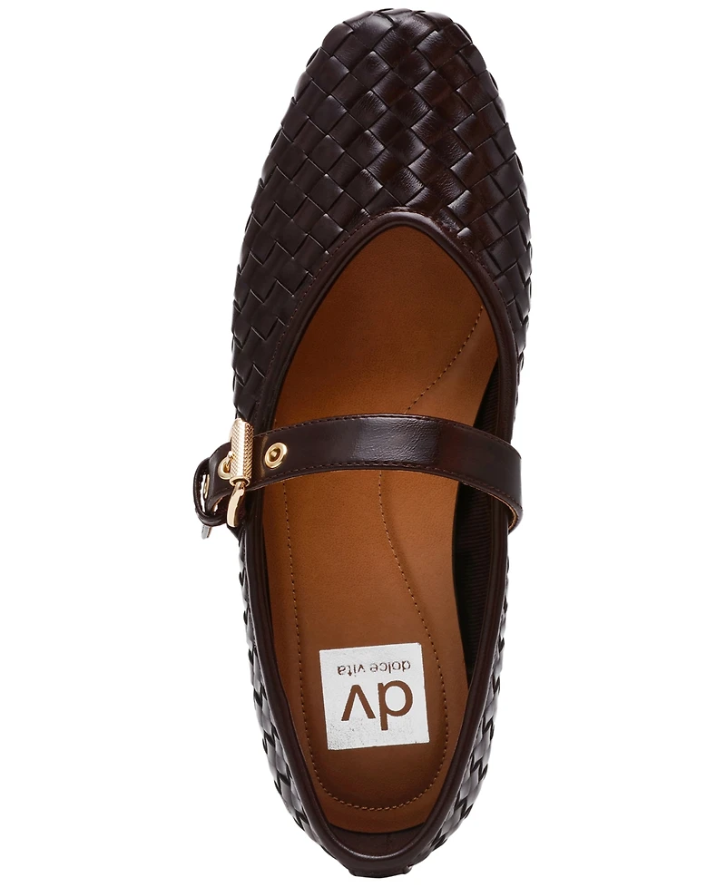 Dv Dolce Vita Women's Mulaney Woven Mary Jane Ballet Flats