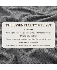 Linery & Co. Quick-Drying Cotton -Piece Bath Towel Set