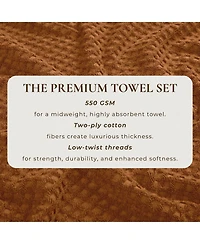 Linery & Co. Quick-Drying Cotton Diamond Waffle Textured 6-Piece Hand Towel Set