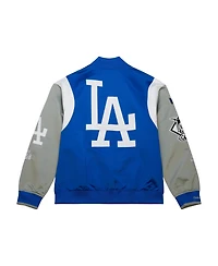 Mitchell & Ness Men's Royal/Gray Los Angeles Dodgers Cooperstown Collection Team Origins Satin Full-Snap Jacket