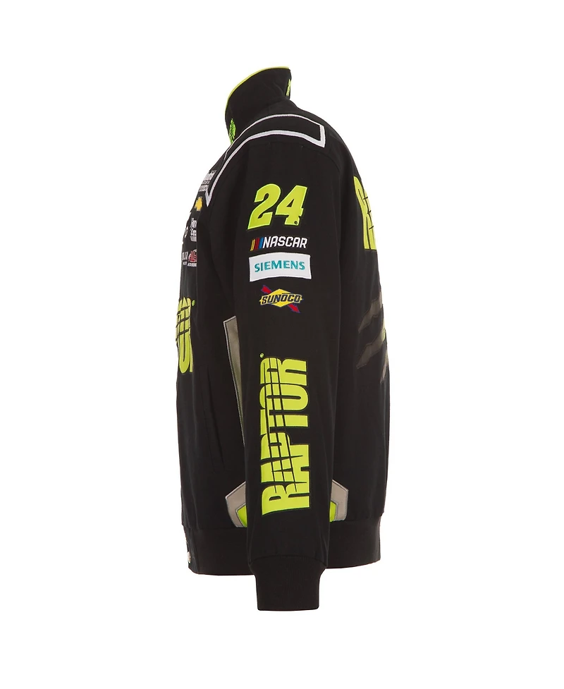 Jh Design Men's Black William Byron Raptor Full-Snap Twill Uniform Jacket