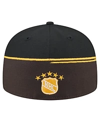 New Era Men's Brown/Black Boston Bruins Vintage Color Dip 59FIFTY Fitted Hat