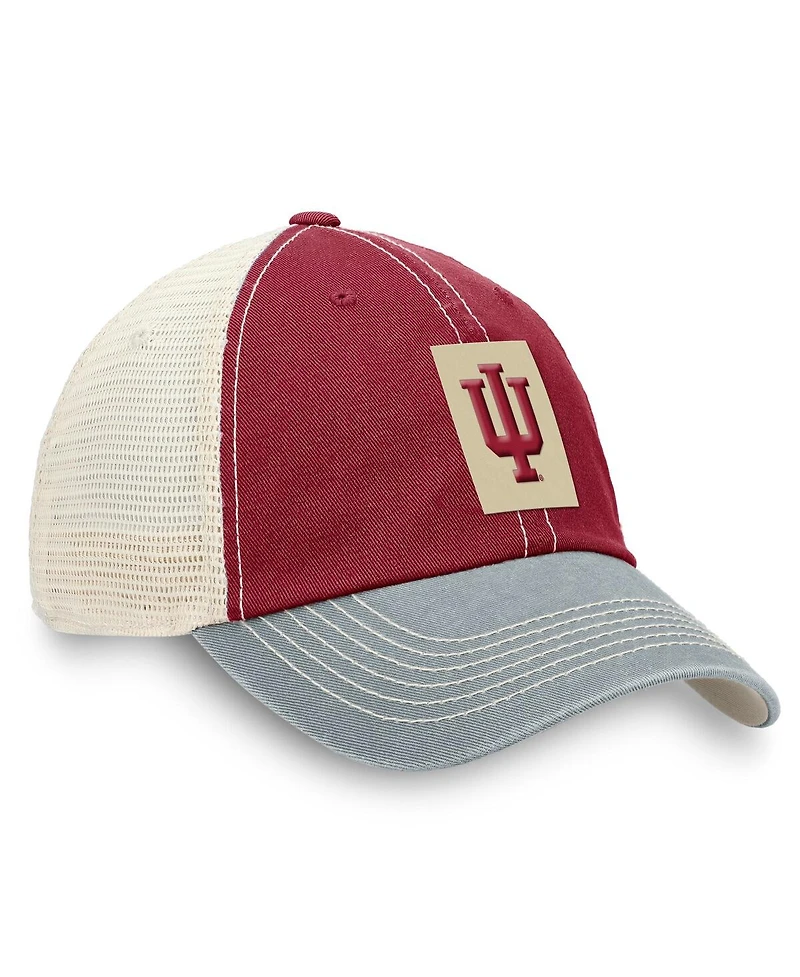 Top of the World Men's Crimson Indiana Hoosiers Off Road Adjustable Trucker Hat