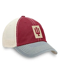 Top of the World Men's Crimson Indiana Hoosiers Off Road Adjustable Trucker Hat