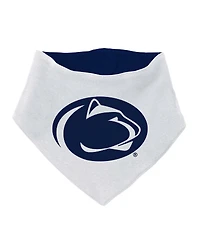 Mitchell & Ness Baby Boys and Girls White Penn State Nittany Lions Bodysuit, Bib Bootie, Set of 3