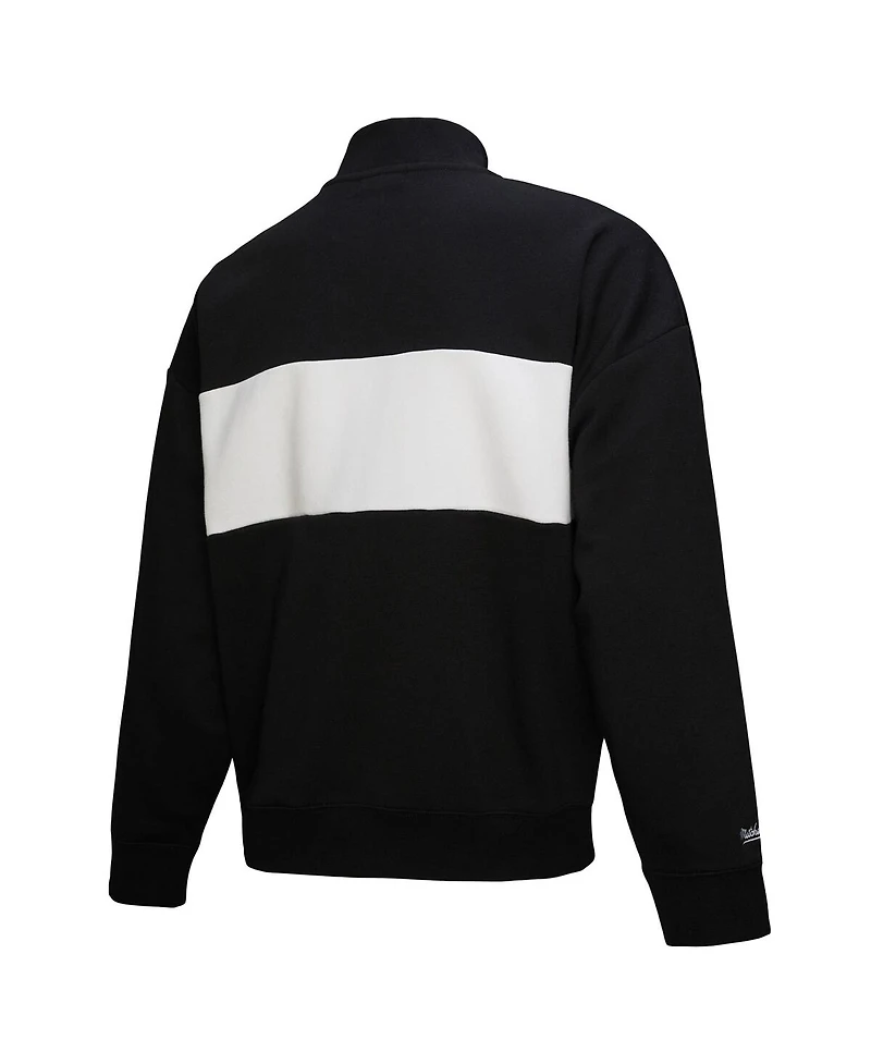 Mitchell & Ness Women's Black Philadelphia Phillies Quarter-Zip Pullover Top