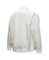 Mitchell & Ness Men's White Golden State Warriors Hardwood Classics Nights Team Leader Satin Full-Zip Jacket