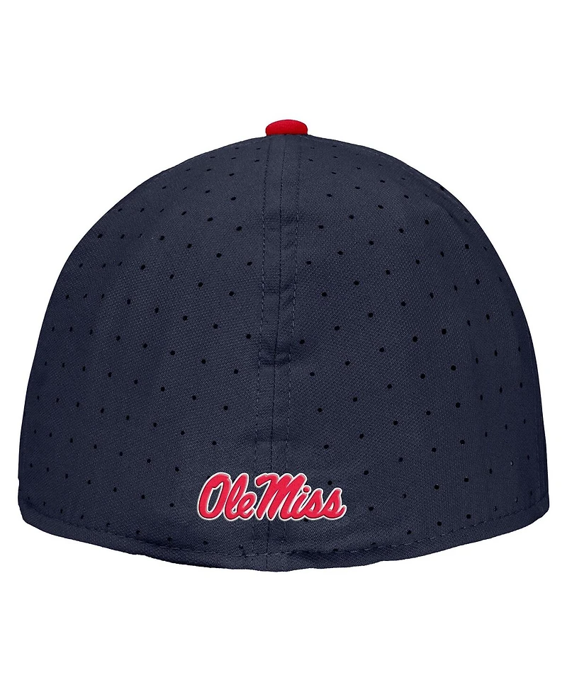 Nike Men's Navy Ole Miss Rebels On-Field True Performance Baseball Fitted Hat