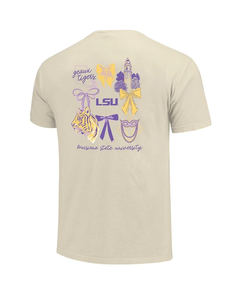 Comfort Colors Women's Natural Lsu Tigers Coquette T-Shirt