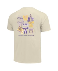 Comfort Colors Women's Natural Lsu Tigers Coquette T-Shirt