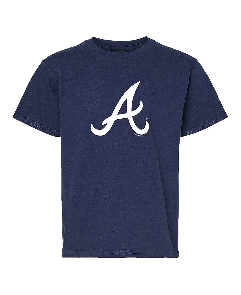 Soft as a Grape Big Boys and Girls Navy/Gray Atlanta Braves T-Shirt, Set of 2