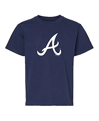Soft as a Grape Big Boys and Girls Navy/Gray Atlanta Braves T-Shirt, Set of 2