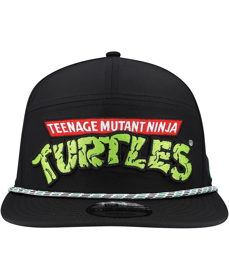 New Era Men's Black Teenage Mutant Ninja Turtles Rope Trucker 9FIFTY Snapback Hat