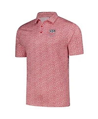 Antigua Men's Red Usmnt Field Ditsy Polo Shirt