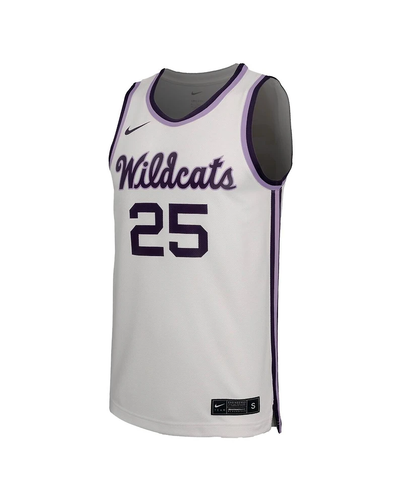 Nike Men's White Kansas State Wildcats 25 Retro Replica Basketball Jersey