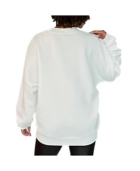 Gameday Couture Women's White Charlotte Fc Fleece Pullover Sweatshirt