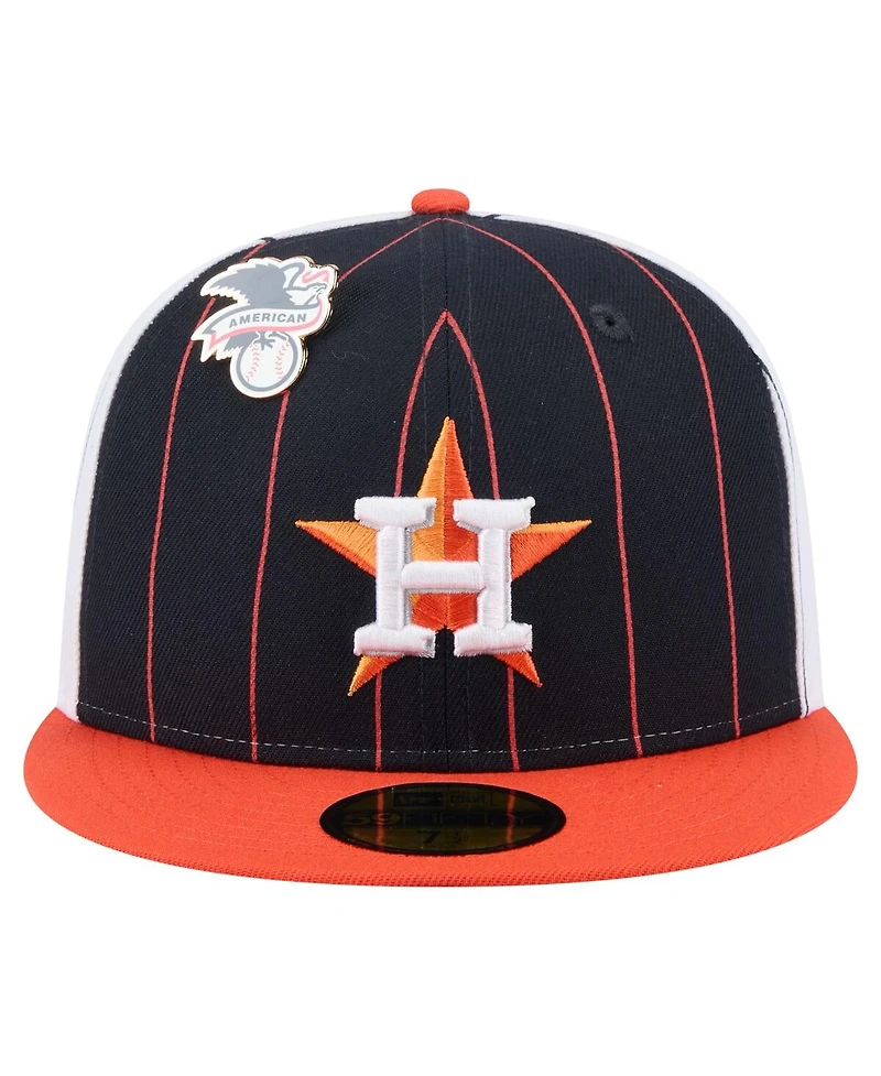 New Era Men's Navy Houston Astros Pinstripe 59FIFTY Hat