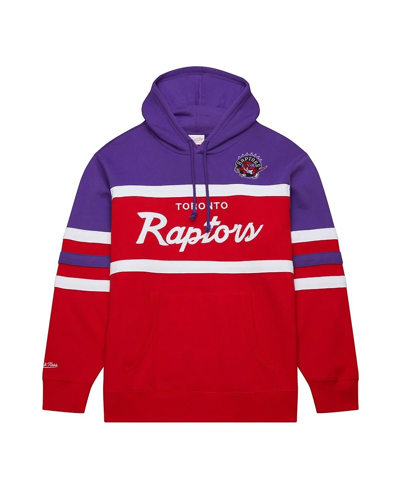 Mitchell & Ness Men's Red/Purple Toronto Raptors Head Coach Pullover Hoodie