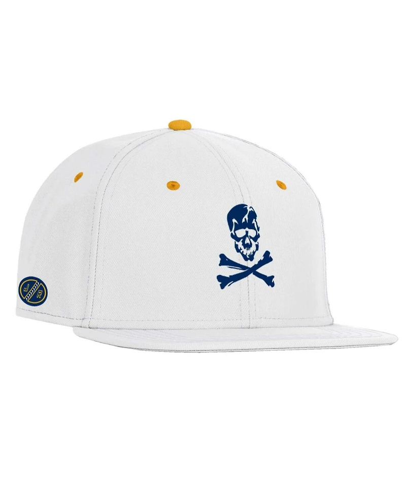 Under Armour Men's White Navy Midshipmen Jolly Rogers Alternate Baseball Fitted Hat