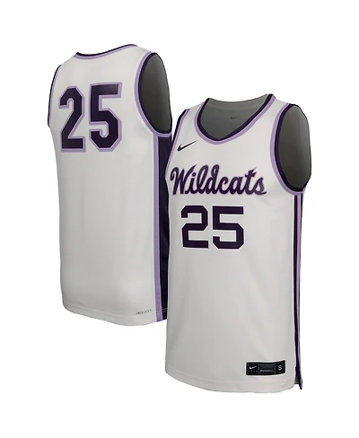 Nike Men's White Kansas State Wildcats 25 Retro Replica Basketball Jersey