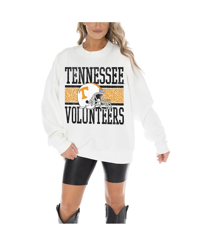 Gameday Couture Women's White Tennessee Volunteers Fair Catch Pullover Sweatshirt