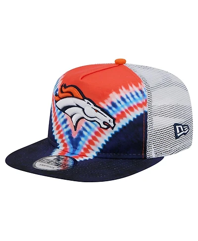 New Era Men's Orange/Navy Denver Broncos Throwback Dye Golfer Snapback Hat