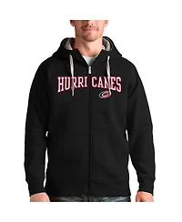 Antigua Men's Black Carolina Hurricanes Wordmark Victory Full-Zip Hoodie
