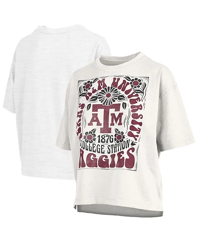 Pressbox Women's White Texas A&M Aggies Harmony Oversized T-Shirt
