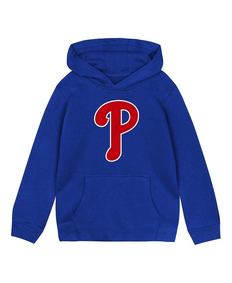 Outerstuff Toddler Royal Philadelphia Phillies Primary Logo Fleece Pullover Hoodie