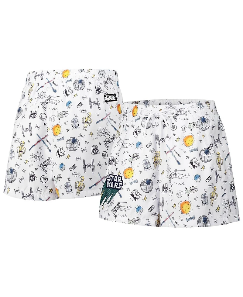 Freeze Max Women's White Star Wars Pop Art Club Shorts