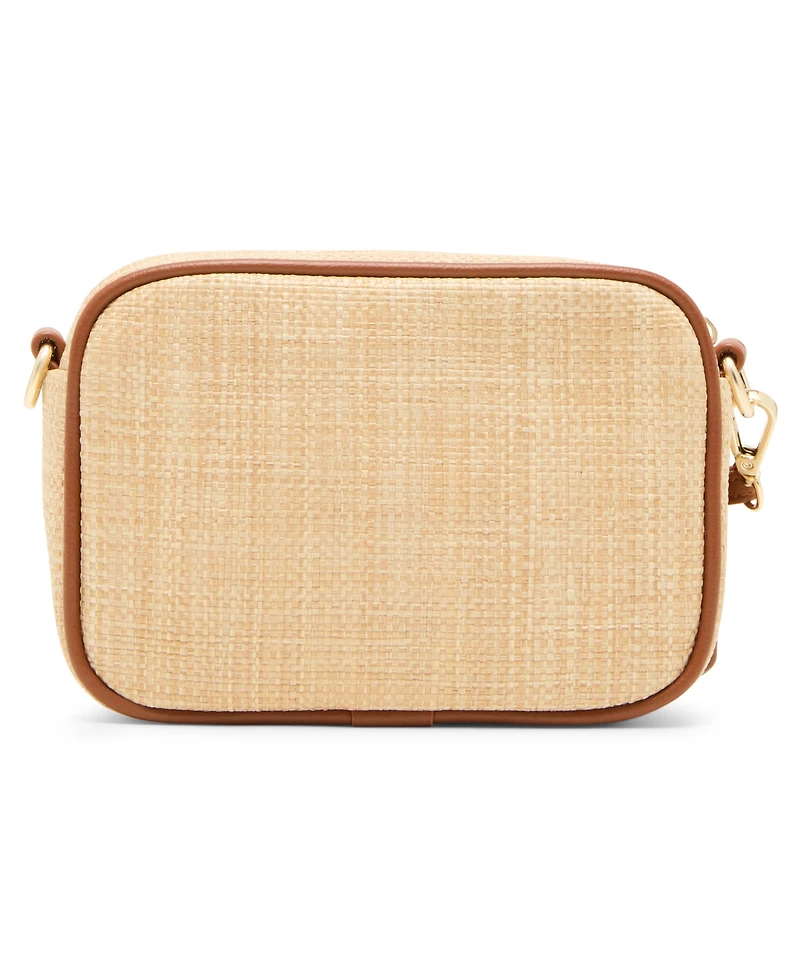 Madden Girl Millies Straw Camera Mini Crossbody Bag