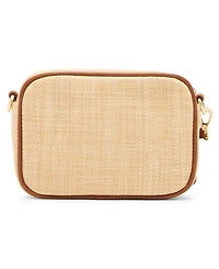 Madden Girl Millies Straw Camera Mini Crossbody Bag