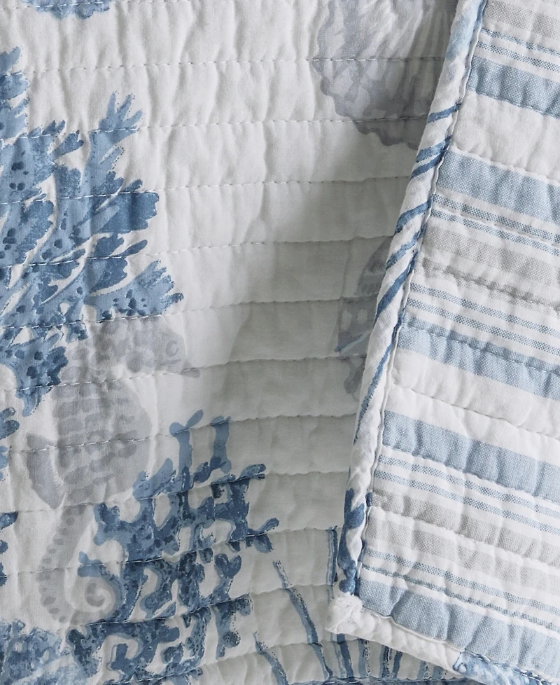 Levtex Coral Landing Reversible Quilted Throw, 50" x 60"